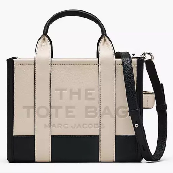 NWT Marc Jacobs Black and Cream Tote Bag - Picture 1 of 10